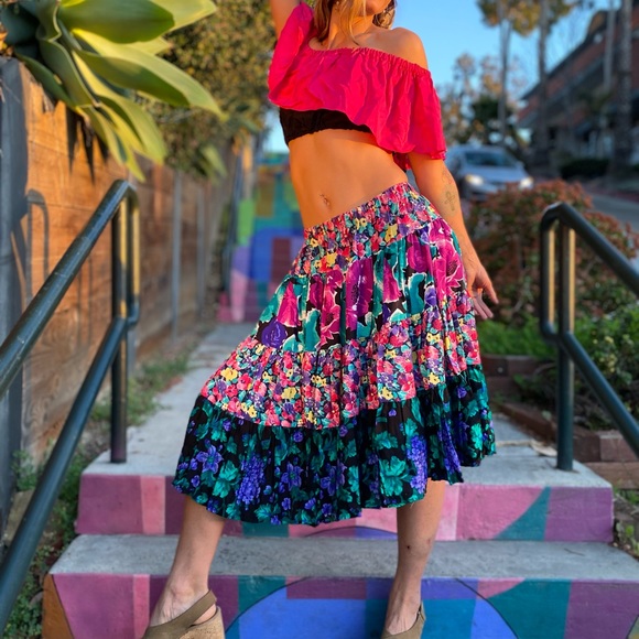Floral multi patterned skirt - Picture 4 of 6
